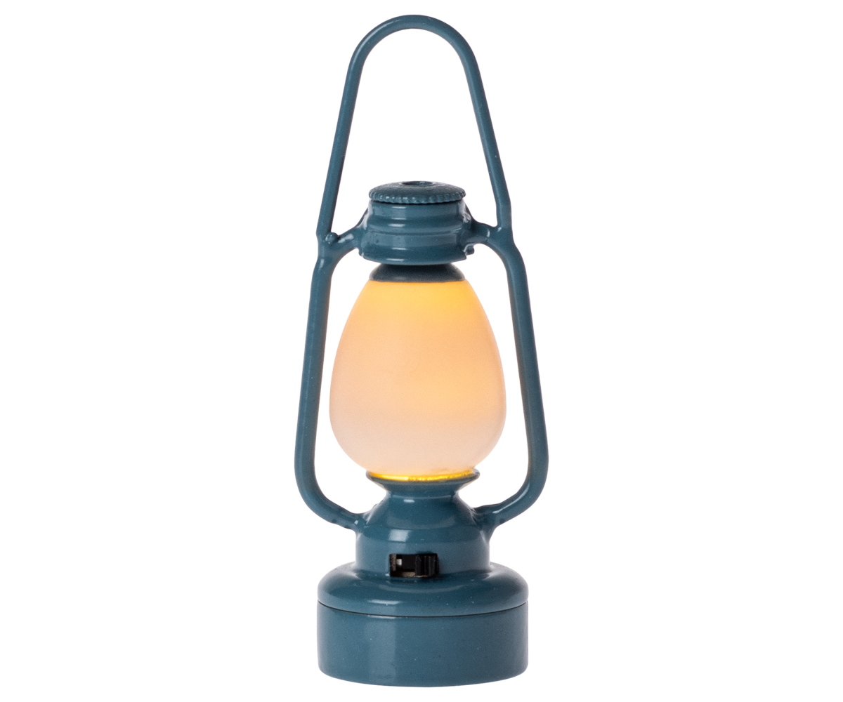 Vintage Laterne Maileg in Blau mit nostalgischem Design für Puppenhäuser