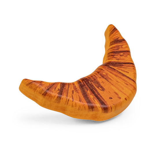 Erzi Holz-Croissant, goldbraun mit dunklen Streifen, gebogene Form, Packshot