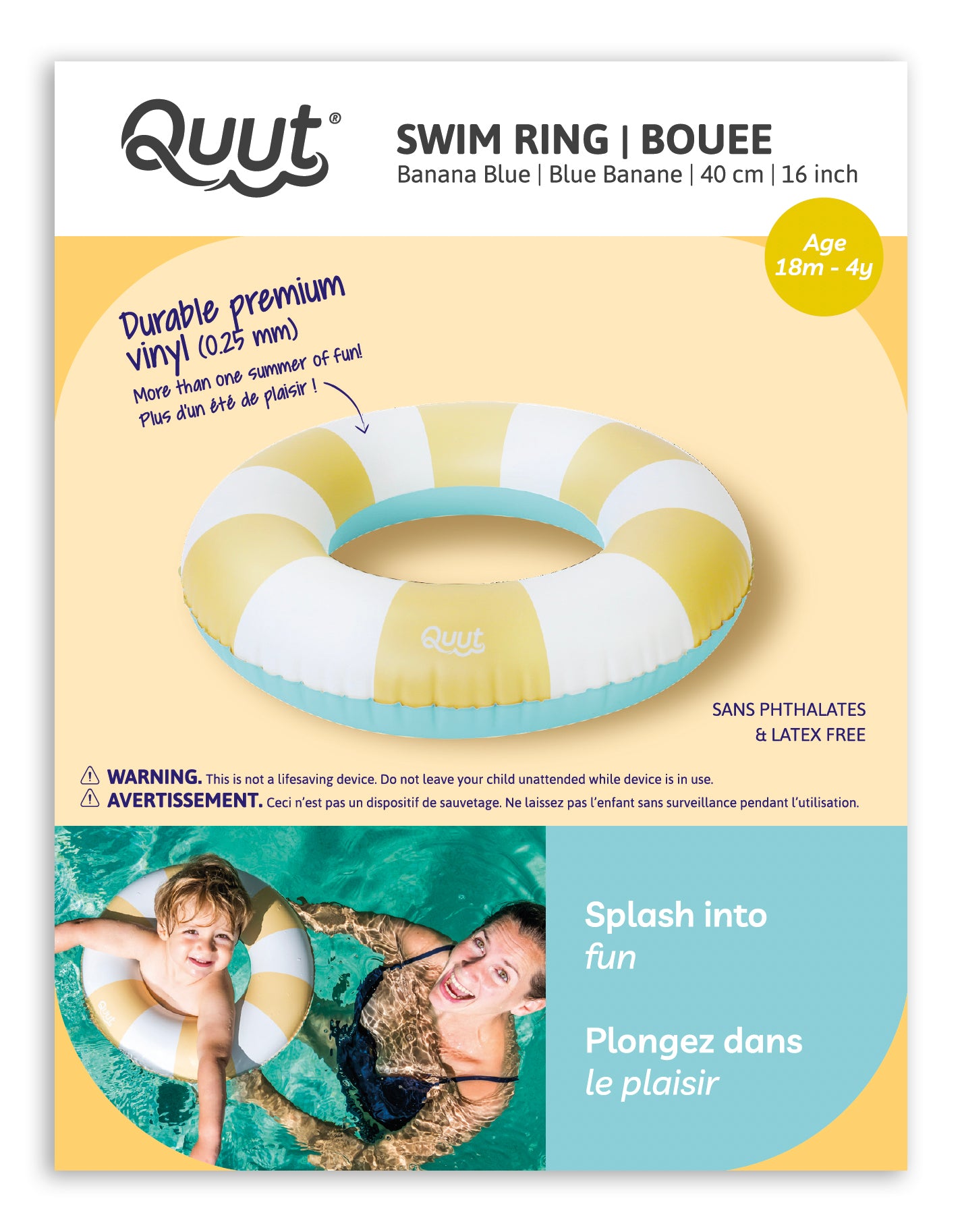 Quut - Schwimmring S Ø40cm Banana Blue - 173281 Swim ring 40cm Banana Blue 5