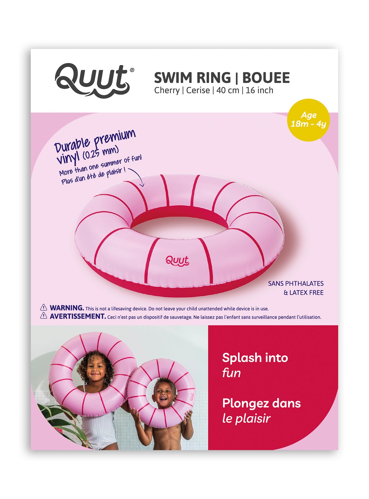 Quut - Swim ring 40cm - Cherry red - 173304 Swim ring 40cm Cherry 7