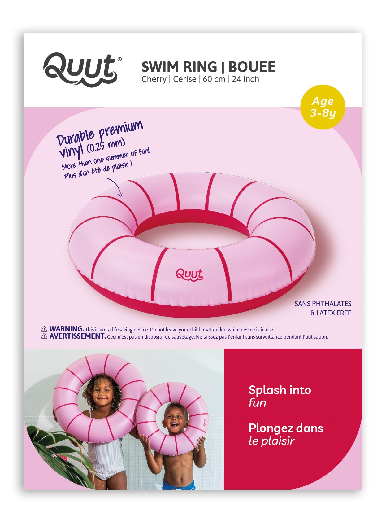 Quut - Swim ring 60cm - Cherry red - 173366 Swim ring 60cm Cherry 6