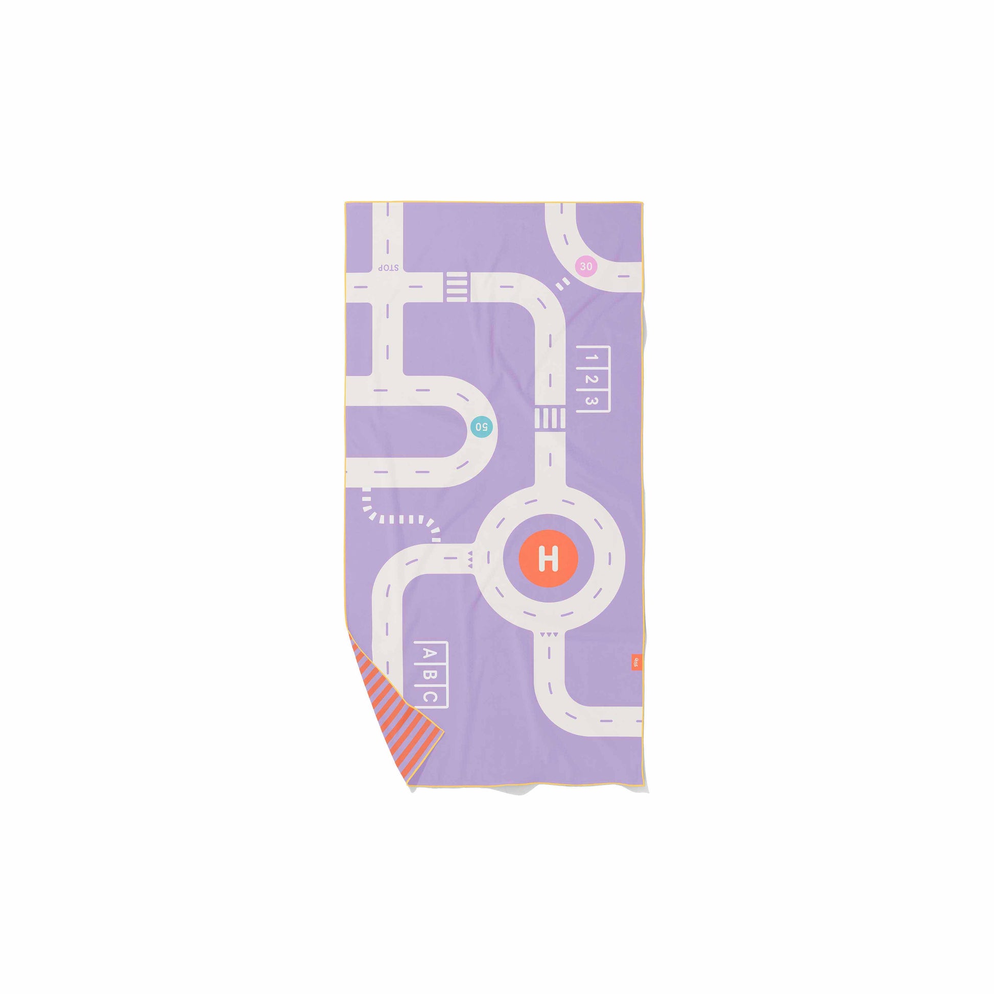 Quut - PlayTowel M - Road - 174646 Play Towel M 140 x 70 Road Lavender 1