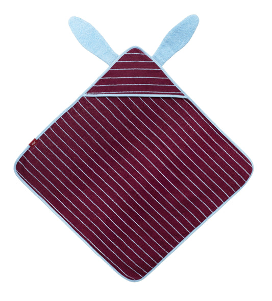 Quut - Hooded Towel BUNNY - 175391 Cotton hooded towel Bunny Burgundy 0