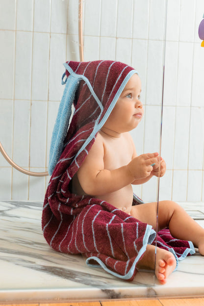 Quut - Hooded Towel BUNNY - 175391 Cotton hooded towel Bunny Burgundy 5