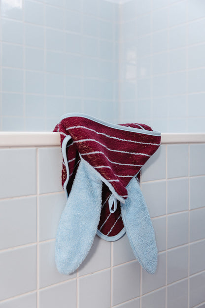 Quut - Hooded Towel BUNNY - 175391 Cotton hooded towel Bunny Burgundy 7