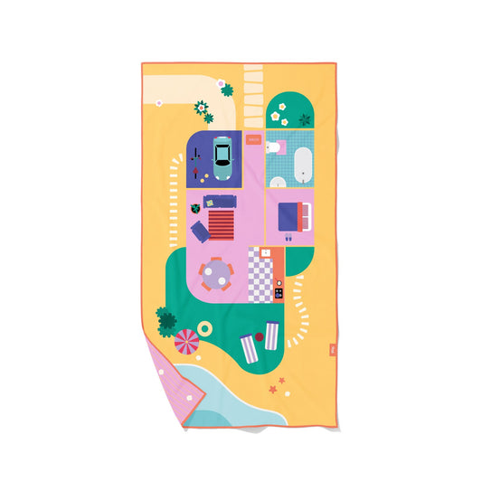 Quut - Playtowel L Doll house - 175490 PlayTowel L (180 x 100cm) Doll house-BACK