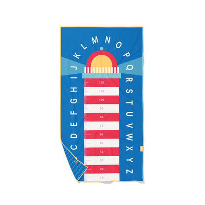 Quut - Playtowel L Lighthouse blue - 175513 PlayTowel L (180 x 100cm) lighthouse Blue- FRONT