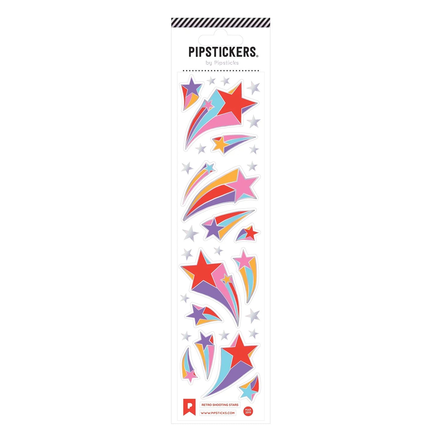 Retro-Sticker mit Sternschnuppen-Motiven von Pipsticks in nostalgischem Design