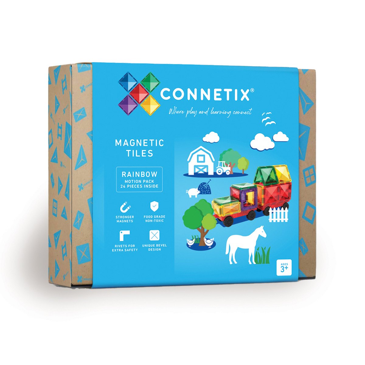 Connetix - Magnetbausteine Rainbow Motion Pack - 24 Teile