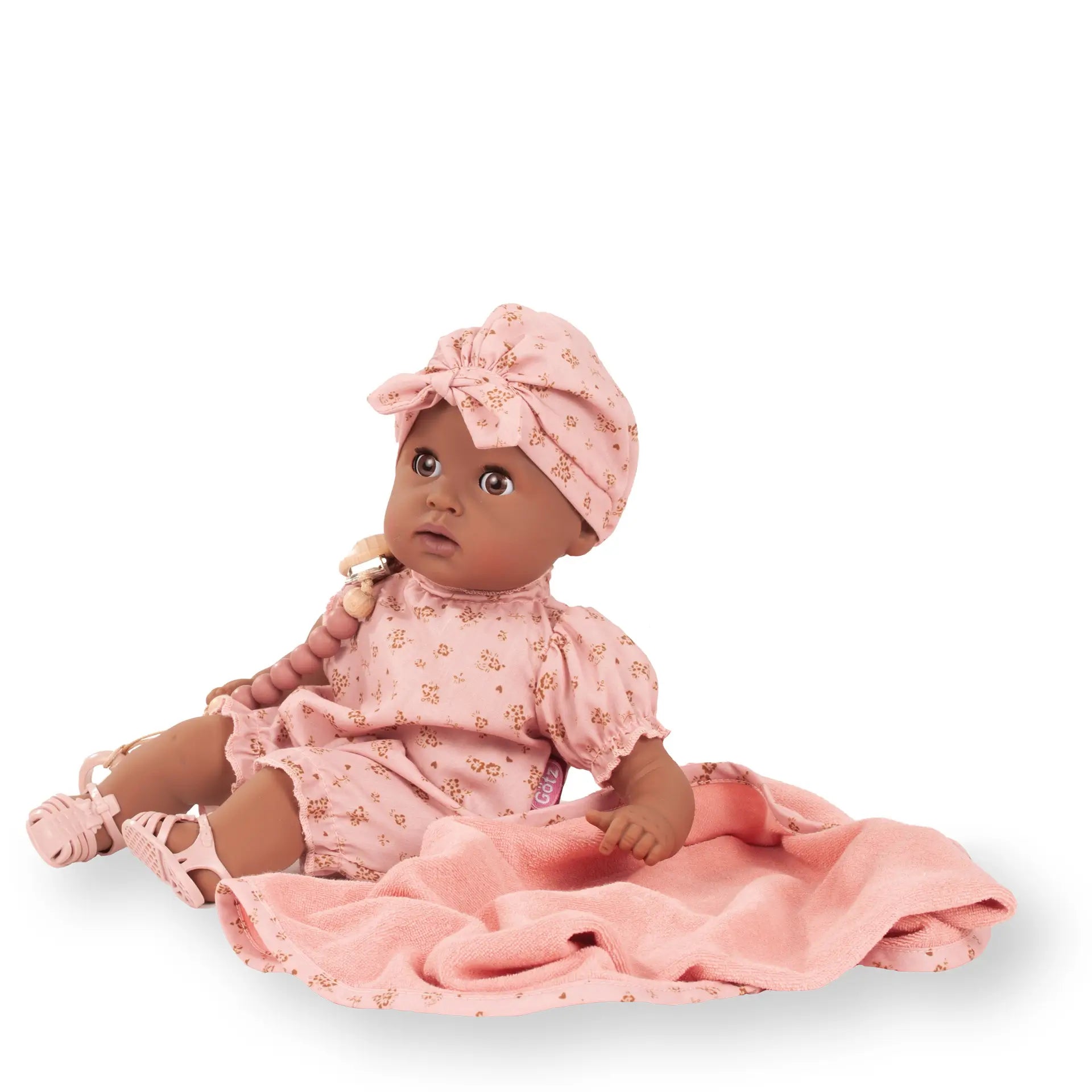 Badepuppe Götz Cosy Aquini Millefleur 33 cm mit Millefleur-Muster und weichem Körper