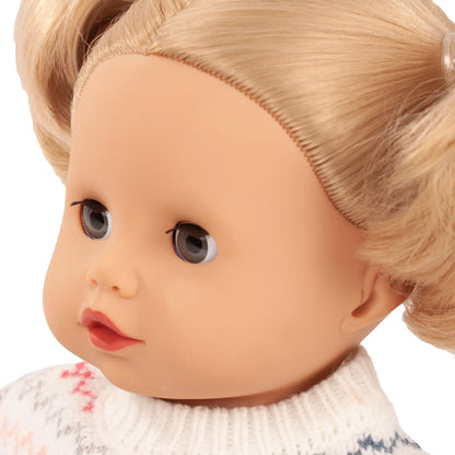 Weichkörperpuppe Muffin Zick Zack 33 cm von Götz mit Zick-Zack-Muster-Kleidung