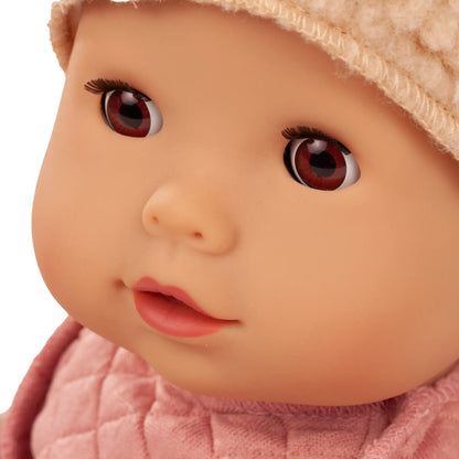 Babypuppe Maxy Muffin Bärig 42cm von Götz mit weichem Körper im braunen Bärenkostüm