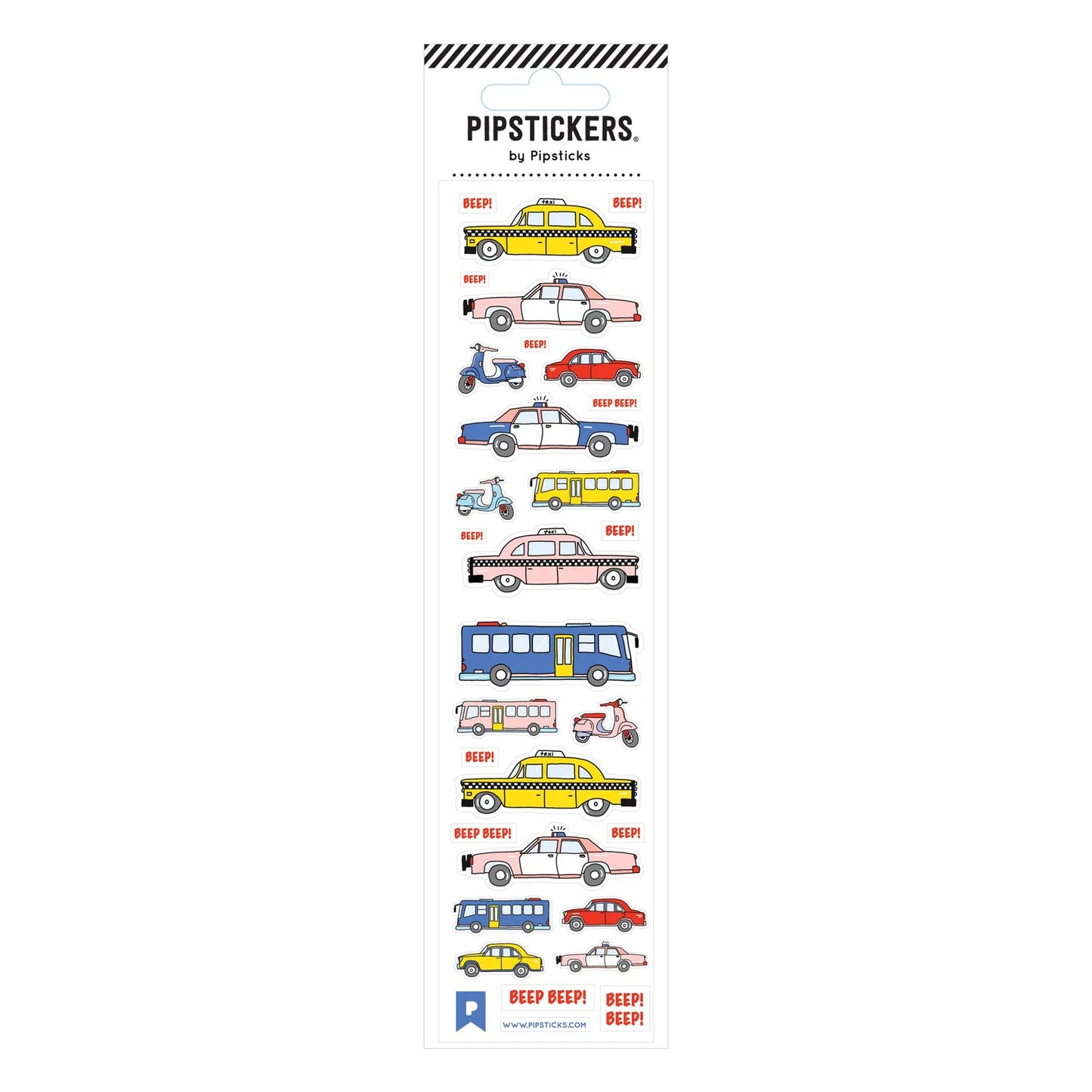 Sticker-Set On the Move von Pipsticks mit bunten Fahrzeugen und Transportmitteln