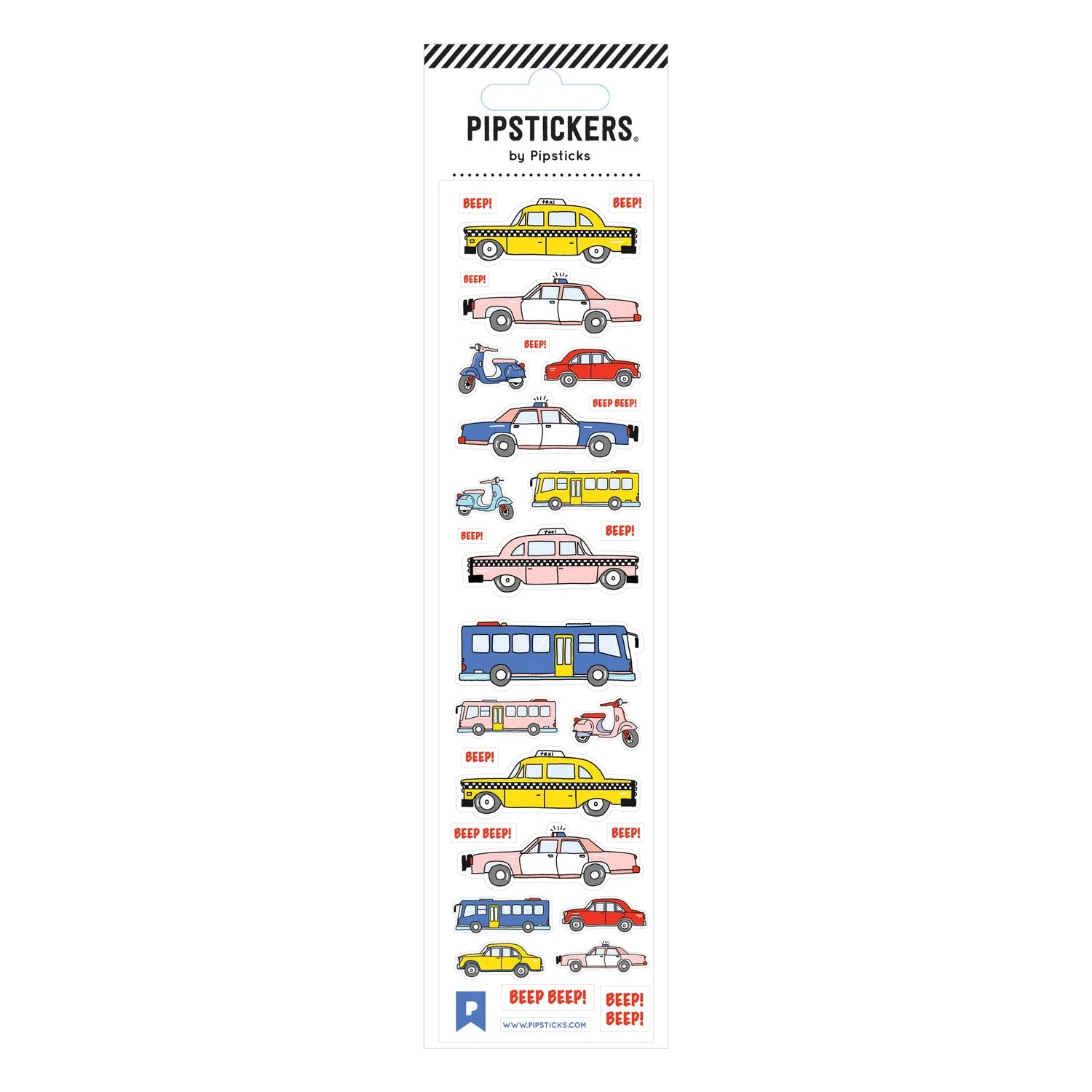 Sticker-Set On the Move von Pipsticks mit bunten Fahrzeugen und Transportmitteln