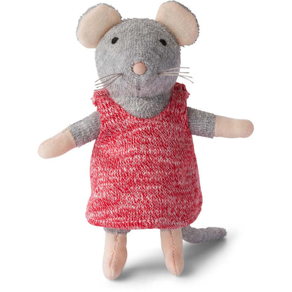 Plüsch-Maus Julia von Sam & Julia, 12 cm groß, aus weicher Baumwolle und Polyester