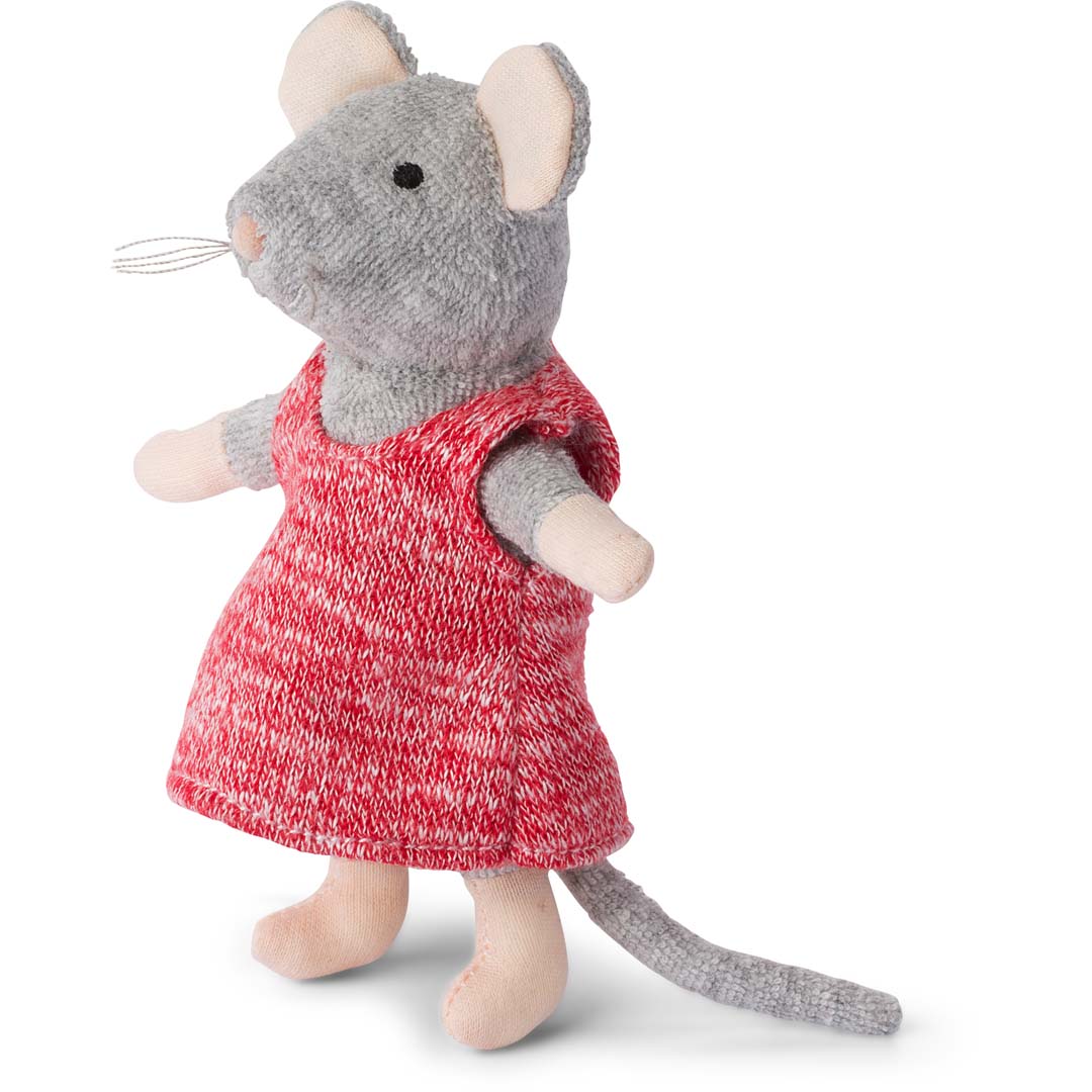 Plüsch-Maus Julia von Sam & Julia, 12 cm groß, aus weicher Baumwolle und Polyester
