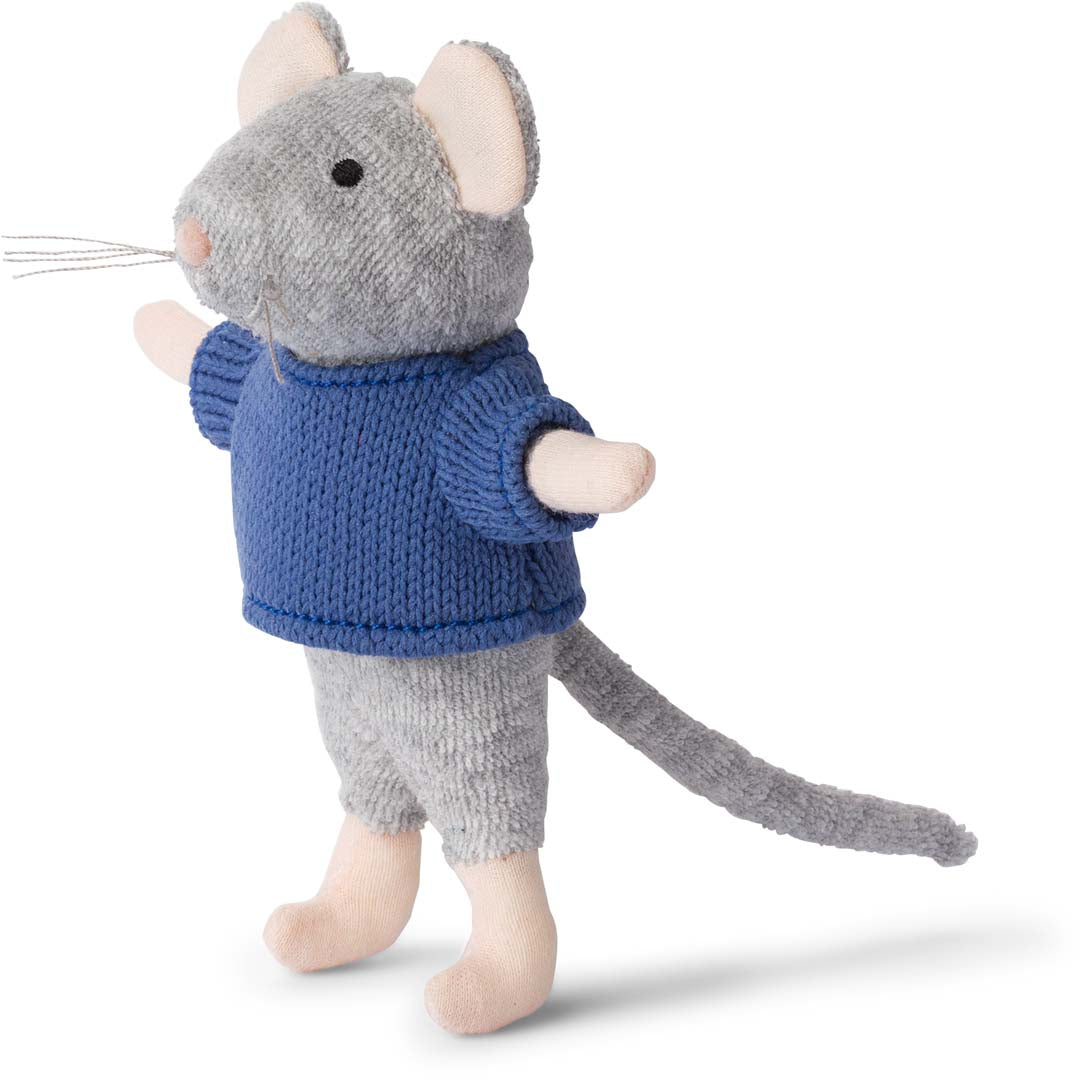Kleine Plüsch-Maus Sam von Sam & Julia mit weichem Baumwoll-Polyester-Mix
