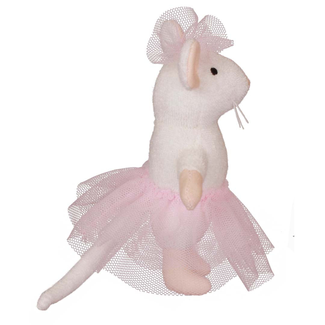 Plüsch-Maus Ella von Sam & Julia in Ballettoutfit, 12 cm groß, aus Baumwolle und Polyester