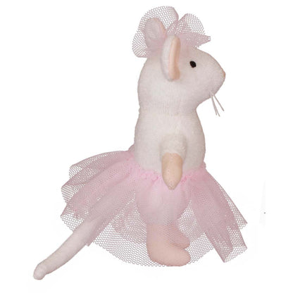 Plüsch-Maus Ella von Sam & Julia in Ballettoutfit, 12 cm groß, aus Baumwolle und Polyester