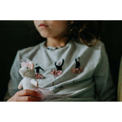 Plüsch-Maus Ella von Sam & Julia in Ballettoutfit, 12 cm groß, aus Baumwolle und Polyester