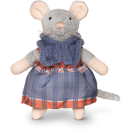 Kleine Plüsch-Maus Sams Mutter von Sam & Julia, grau-braun, 12 cm groß