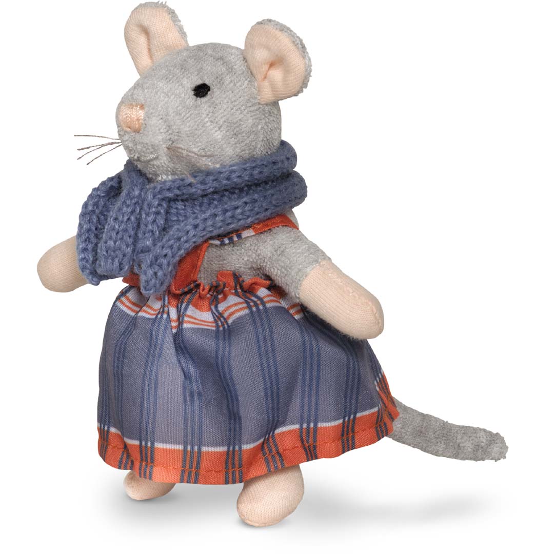 Kleine Plüsch-Maus Sams Mutter von Sam & Julia, grau-braun, 12 cm groß