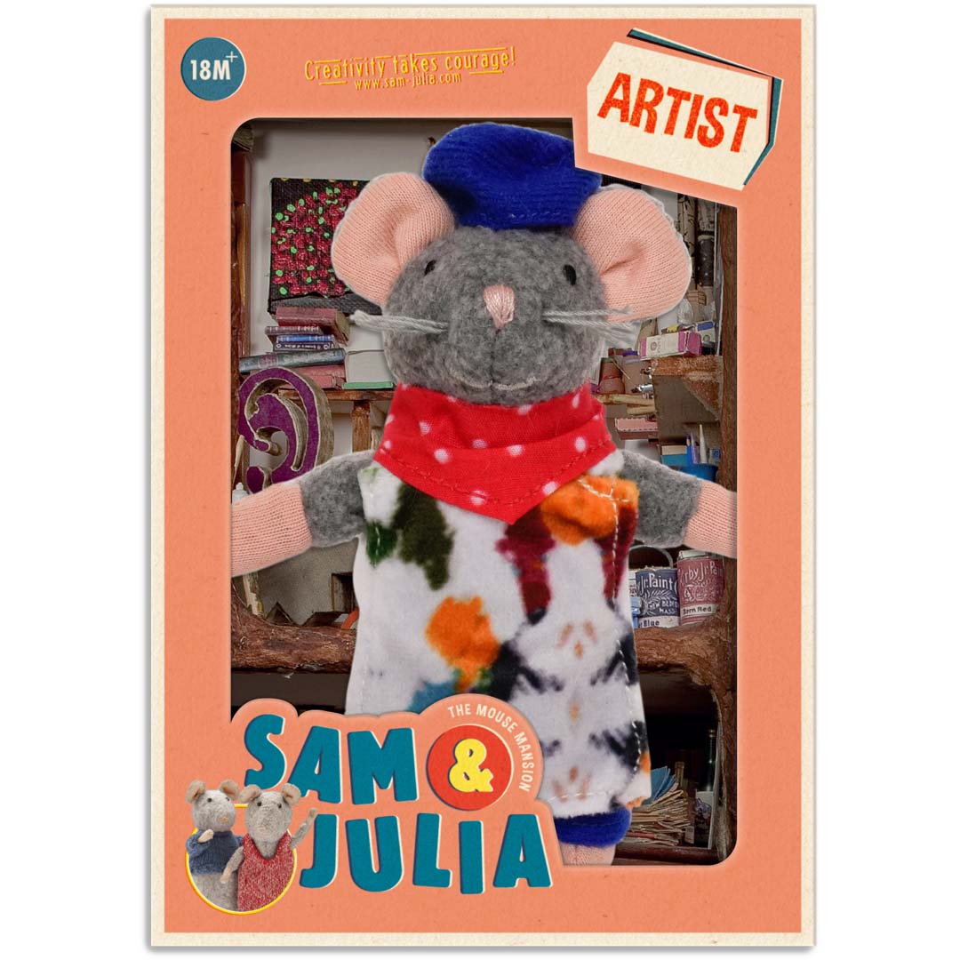Kleine Plüsch-Maus Künstler von Sam & Julia aus Baumwoll-Polyester-Mischung