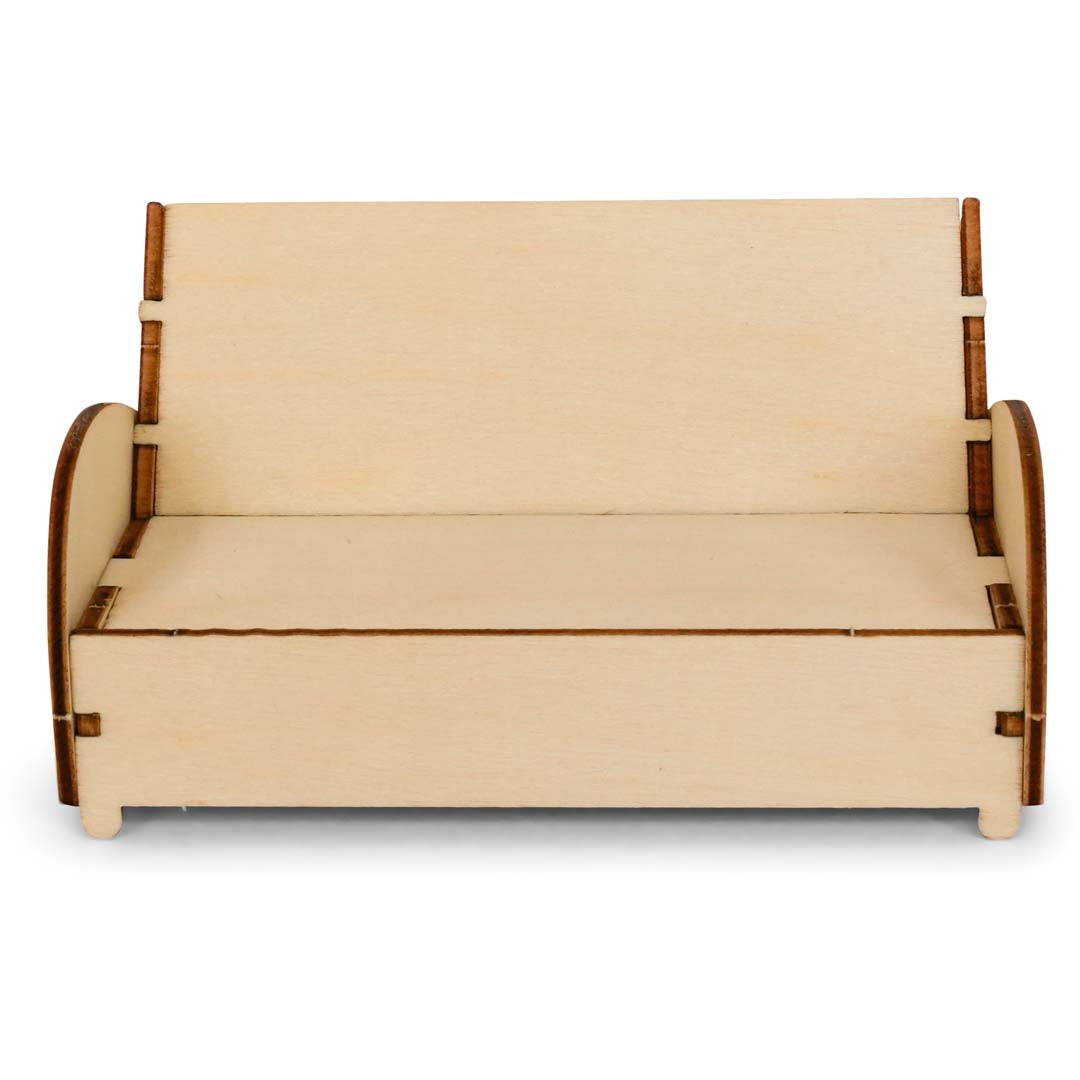 Holz-Baukastenset Mäusehaus-Wohnzimmer von Sam & Julia mit Möbelteilen zum Zusammensetzen