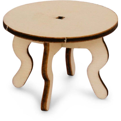 Holz-Baukastenset Mäusehaus-Wohnzimmer von Sam & Julia mit Möbelteilen zum Zusammensetzen