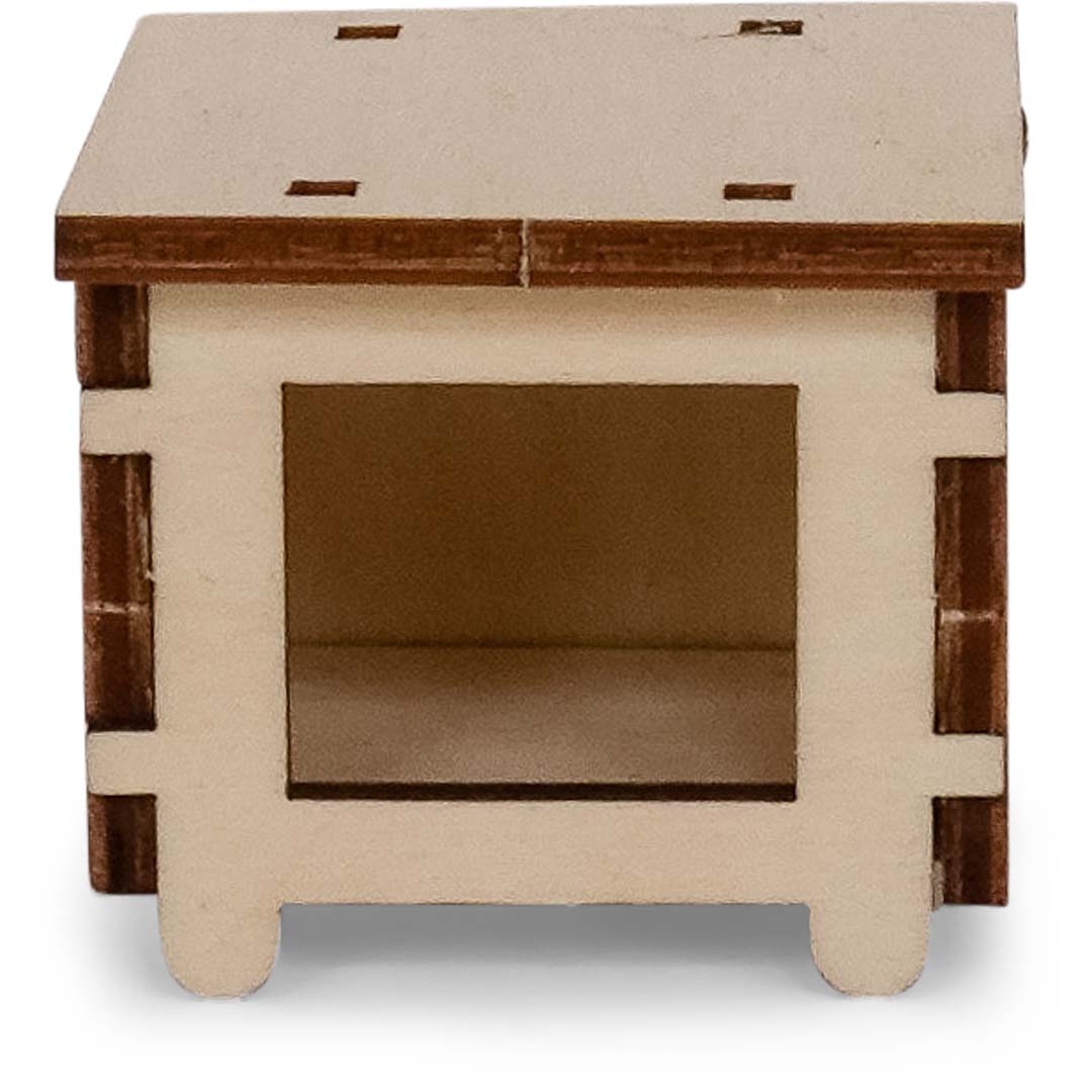 Holz-Baukastenset Sam & Julia Mäusehaus mit vorgeschnittenen Möbelteilen für Miniaturzimmer