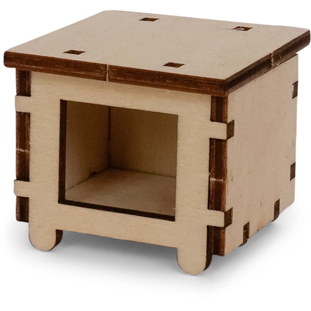 Holz-Baukastenset Sam & Julia Mäusehaus mit vorgeschnittenen Möbelteilen für Miniaturzimmer