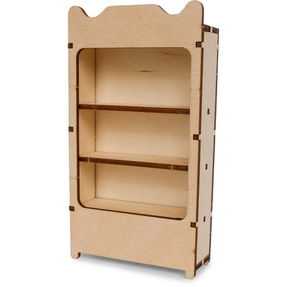 Holz-Baukastenset Sam & Julia Mäusehaus mit vorgeschnittenen Möbelteilen für Miniaturzimmer