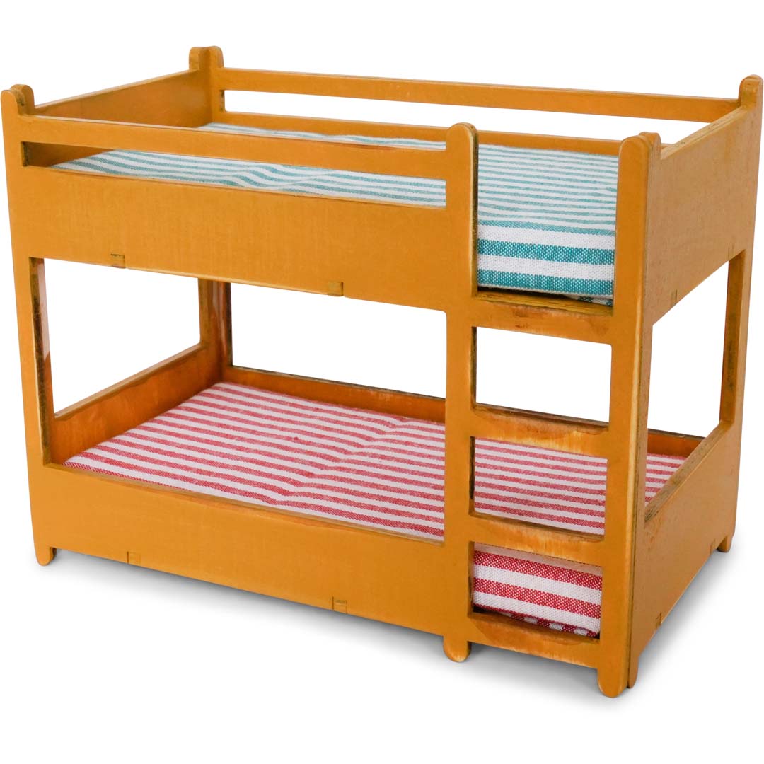 Holz-Baukastenset Sam & Julia Mäusehaus mit vorgeschnittenen Möbelteilen für Miniaturzimmer