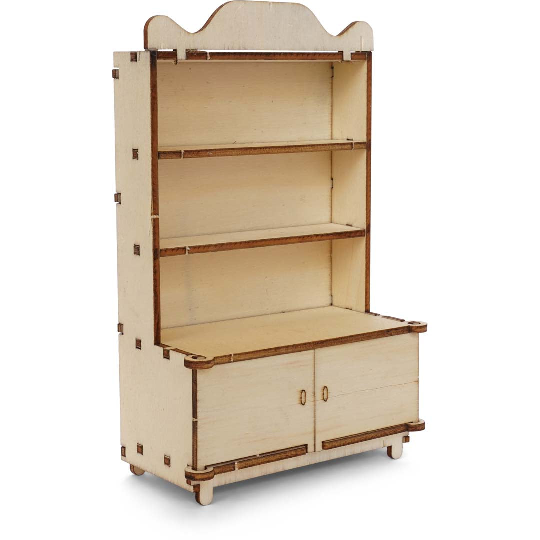 Holz-Baukastenset Sam & Julia Mäusehaus-Küche mit Herd, Spüle, Tisch und Schränken im Maßstab 1:12