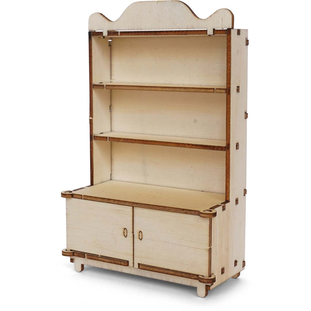 Holz-Baukastenset Sam & Julia Mäusehaus-Küche mit Herd, Spüle, Tisch und Schränken im Maßstab 1:12