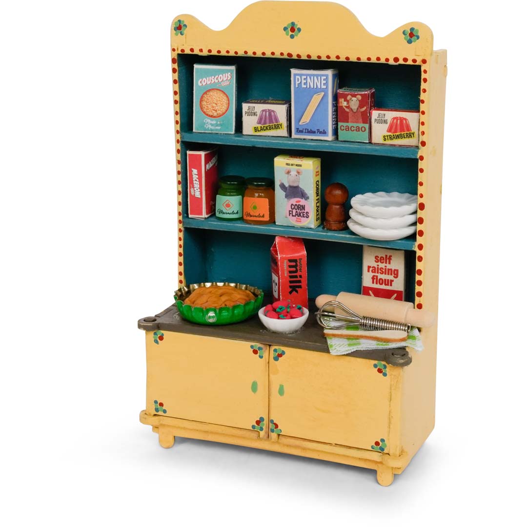 Holz-Baukastenset Sam & Julia Mäusehaus-Küche mit Herd, Spüle, Tisch und Schränken im Maßstab 1:12