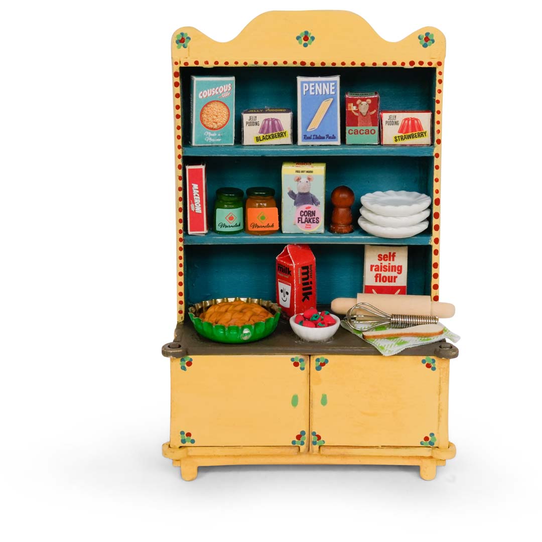 Holz-Baukastenset Sam & Julia Mäusehaus-Küche mit Herd, Spüle, Tisch und Schränken im Maßstab 1:12