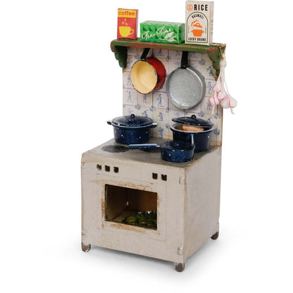Holz-Baukastenset Sam & Julia Mäusehaus-Küche mit Herd, Spüle, Tisch und Schränken im Maßstab 1:12