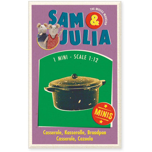 Miniatur-Schmortopf Sam & Julia Minis im Maßstab 1:12 mit Griffen