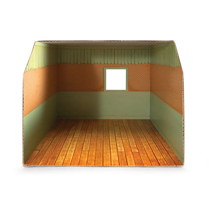 Mäusehaus-Zimmer Nursery Sam & Julia mit bedruckter Pappe und Tapeten-Design