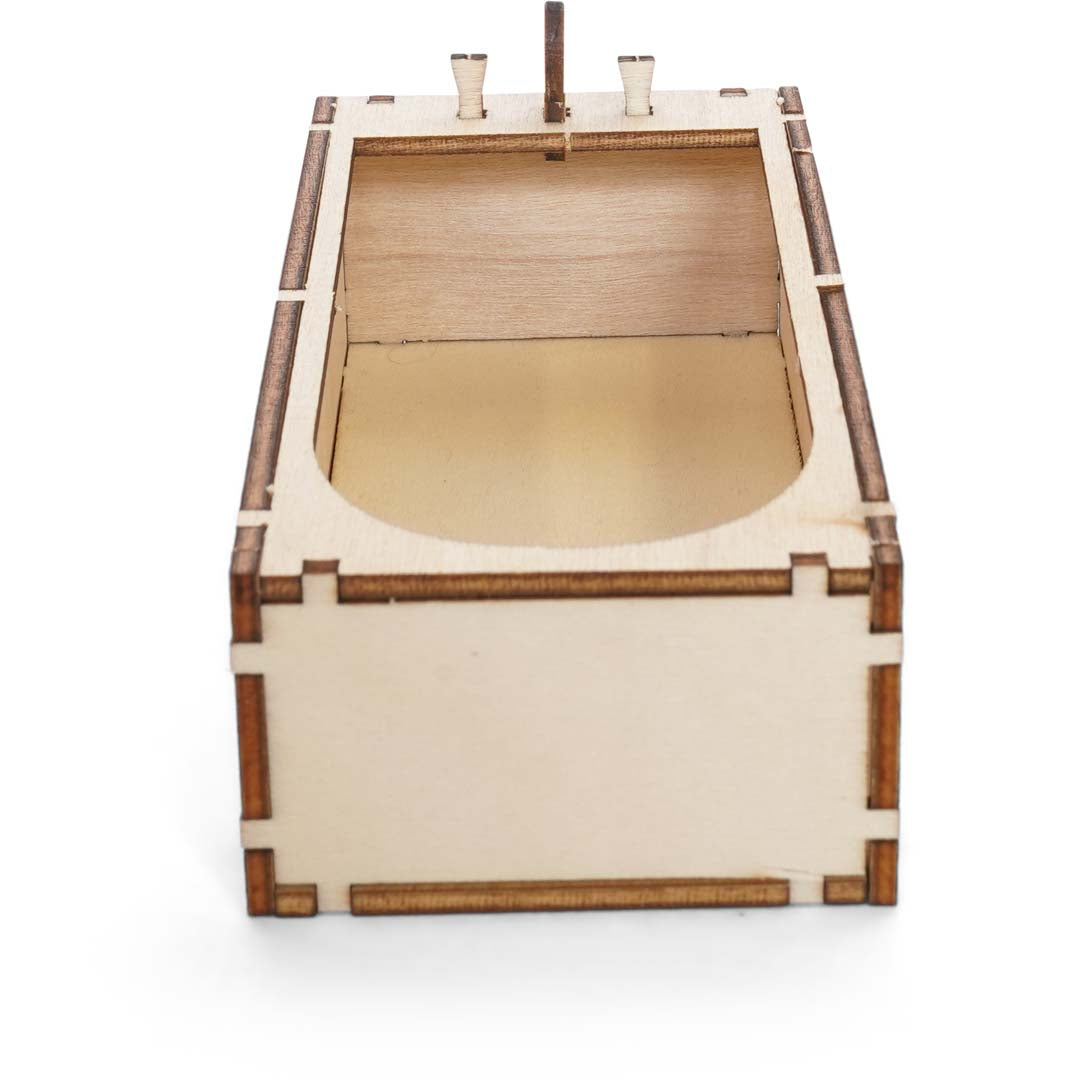 Holz-Baukastenset Sam & Julia Badezimmer mit Badewanne, Toilette und Waschbecken