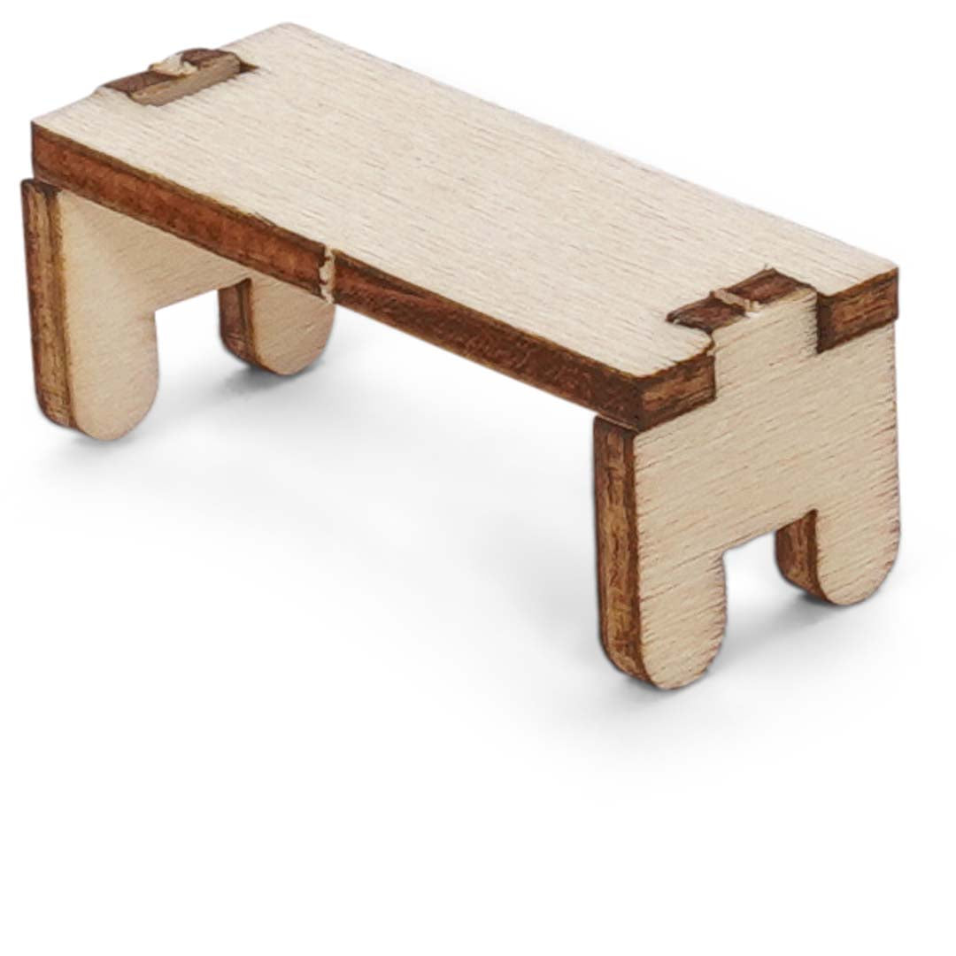 Holz-Baukastenset Sam & Julia Badezimmer mit Badewanne, Toilette und Waschbecken