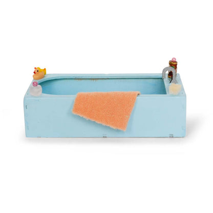 Holz-Baukastenset Sam & Julia Badezimmer mit Badewanne, Toilette und Waschbecken
