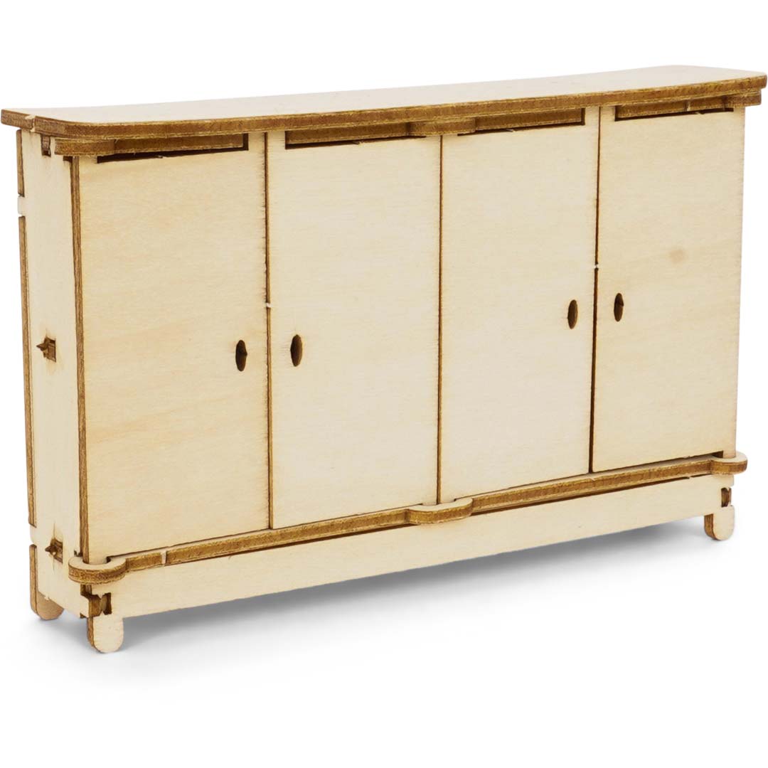 Holz-Baukastenset Klassenzimmer von Sam & Julia mit vorgeschnittenen Teilen für Möbel