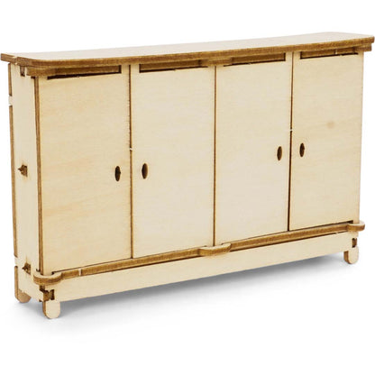 Holz-Baukastenset Klassenzimmer von Sam & Julia mit vorgeschnittenen Teilen für Möbel