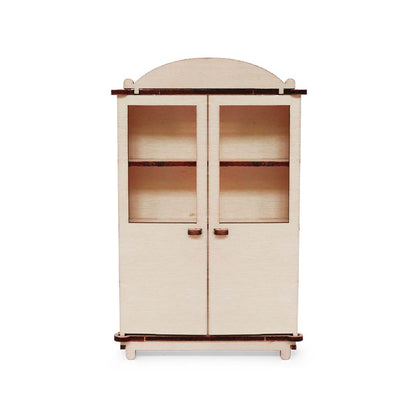Holz-Baukastenset Mäusehaus-Elternschlafzimmer von Sam & Julia mit Bett, Schrank und Nachttischen