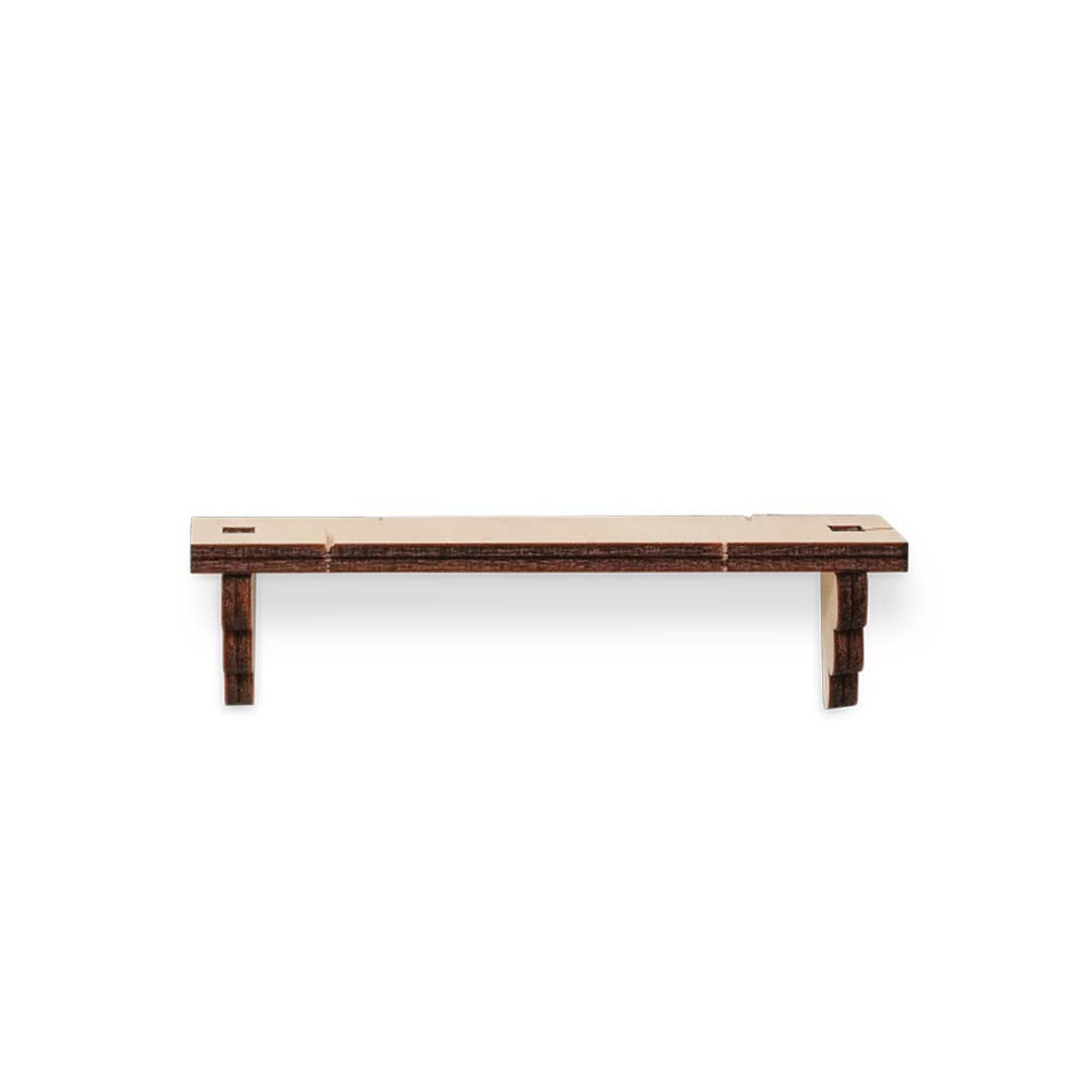Holz-Baukastenset Mäusehaus-Elternschlafzimmer von Sam & Julia mit Bett, Schrank und Nachttischen