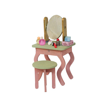 Holz-Baukastenset Mäusehaus-Elternschlafzimmer von Sam & Julia mit Bett, Schrank und Nachttischen