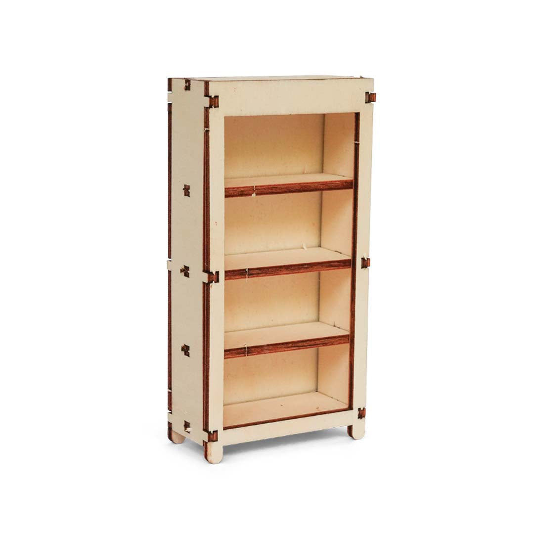 Holz-Baukastenset Mäusehaus-Zimmer Nursery von Sam & Julia mit Babybett, Wiege und Möbeln