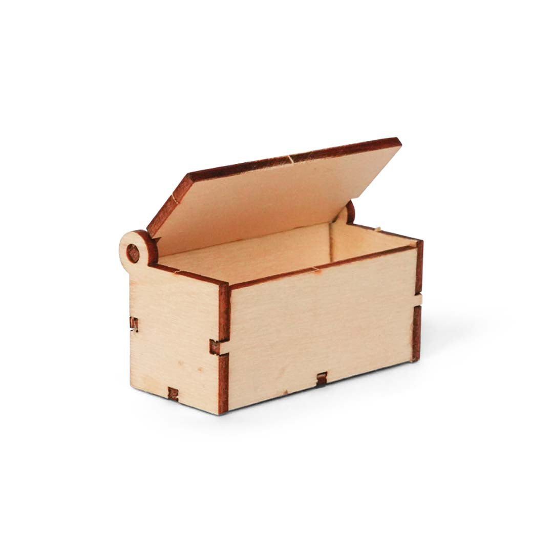 Holz-Baukastenset Mäusehaus-Zimmer Nursery von Sam & Julia mit Babybett, Wiege und Möbeln